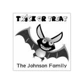 ハロウィン　トリック・オア・トリート　コウモリ ラバースタンプ (インプリント)