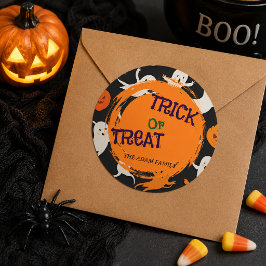 ハロウィン トリック・オア・トリート ステッカー お菓子の袋 ステッカー
