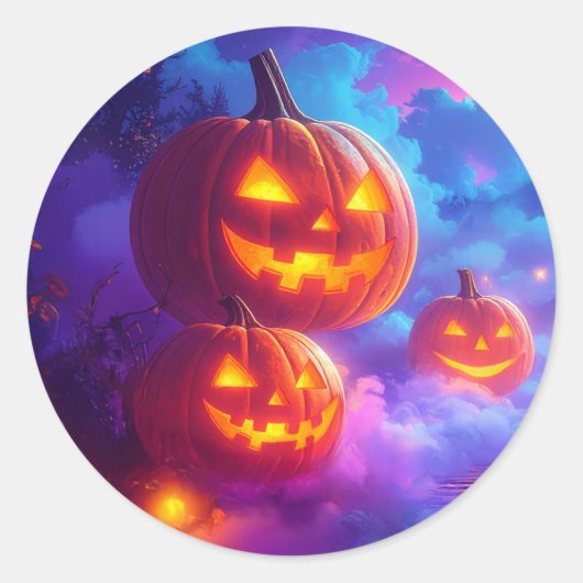 ハロウィン トリック オア トリート ラウンドシール (正面)