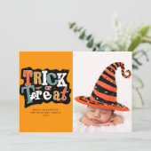 ハロウィン トリック オア トリート 写真 カード (スタンド正面)