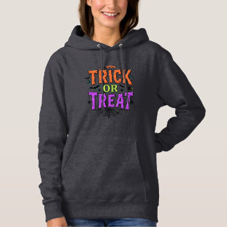 ハロウィン トリック トリート 面白い クモの巣 レトロ_1 パーカ