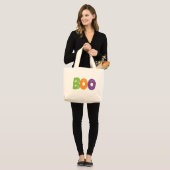 ハロウィン トートバッグ Boo - かわいいスプーキーなバッグ (正面(モデル))