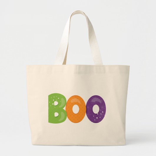 ハロウィン トートバッグ Boo - かわいいスプーキーなバッグ (正面)