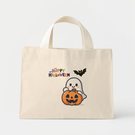 ハロウィン トートバッグ Hello Pumpkin – かわいい秋の雰囲気 (正面)