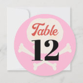 ハロウィン ドクロ テーブル ナンバー 招待状 (裏面)