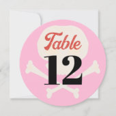 ハロウィン ドクロ テーブル ナンバー 招待状 (正面)