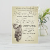 ハロウィン ドクロ パーティー招待状 招待状 (スタンド正面)