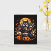 ハロウィン・ドッグTシャツ2 カード (黄色い花)