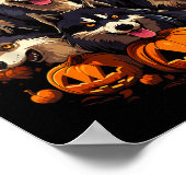 ハロウィン・ドッグTシャツ2 ポスター (角)