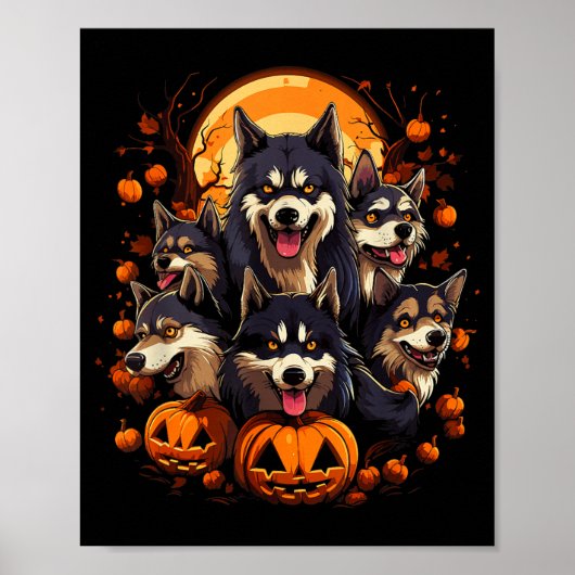 ハロウィン・ドッグTシャツ2 ポスター (正面)
