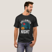 ハロウィン+ナイト+カボチャ+ツリー+ベクター Tシャツ (正面フル)