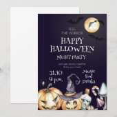 ハロウィン・ナイト・パーティー招待状 招待状 (正面/裏面)