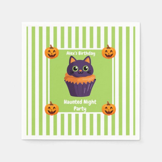 ハロウィン・ナイト・パーティー 誕生日 - ハロウィンの夜 スタンダードカクテルナプキン (正面)