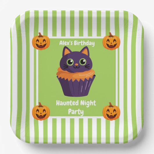 ハロウィン・ナイト・パーティー 誕生日 - ハロウィンの夜 ペーパープレート (正面)