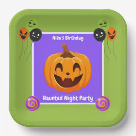 ハロウィン・ナイト・パーティー 誕生日 - ハロウィンの夜 ペーパープレート