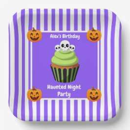 ハロウィン・ナイト・パーティー 誕生日 - ハロウィンの夜 ペーパープレート