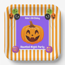 ハロウィン・ナイト・パーティー 誕生日 - ハロウィンの夜 ペーパープレート