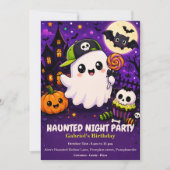 ハロウィン・ナイト・パーティー 誕生日 - ハロウィンの夜 招待状 (正面)