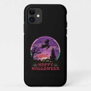 ハロウィン+ナイト+墓場+魔女 iPhone 11 ケース