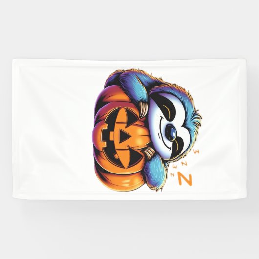ハロウィン+ナマケモノ+愛好家+コスチューム+エッセンシャル+Tシャツ 横断幕 (横)