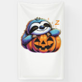 ハロウィン+ナマケモノ+愛好家+コスチューム+エッセンシャル+Tシャツ 横断幕 (縦)