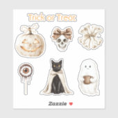 ハロウィン ネコ ドクロ 目玉 おばけ かぼちゃ シール (シート)