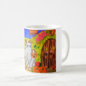ハロウィン+ネズミ+お菓子+もらい コーヒーマグカップ (正面右)
