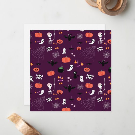 ハロウィン ノートカード (正面/裏面インサイチュ)