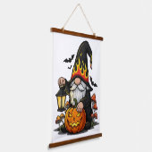 ハロウィン・ノームの木製天井付き壁タペストリー 吊り下げ型タペストリー (傾斜あり)