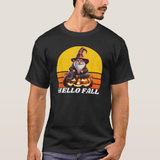 ハロウィン+ノーム+パンプキン+チェック柄+トラック+秋 Tシャツ
