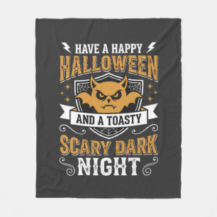 ハロウィン ハッピーハロウィン 怖い 暗い夜 ベクターデザイン フリースブランケット