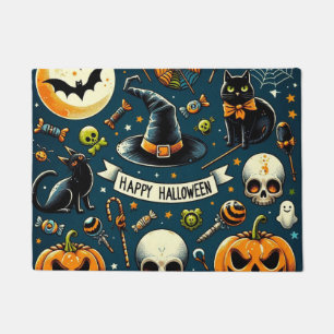ハロウィン ハッピーハロウィン 楽しい 怖い ドアマット