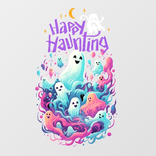 ハロウィン ハッピー ゴースト ウィンドウサイン (シート)
