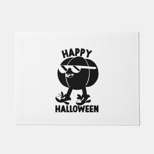 ハロウィン ハッピー ハロウィン パンプキン ドアマット (正面)