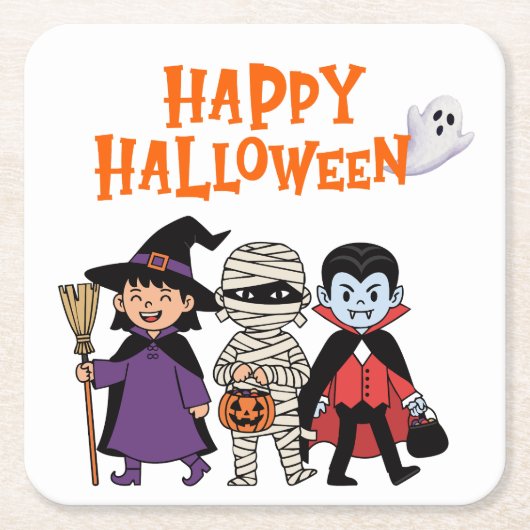 ハロウィン ハッピー ペーパー コースター (正面)