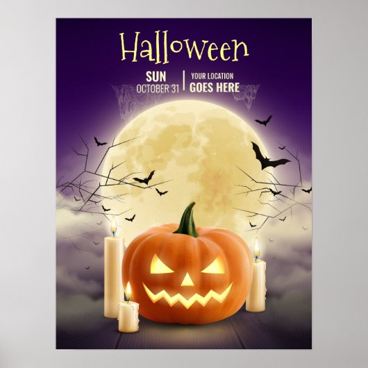 ハロウィン+ハロウィンお化け屋敷パーティー ポスター (正面)