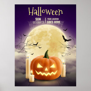 ハロウィン+ハロウィンお化け屋敷パーティー ポスター
