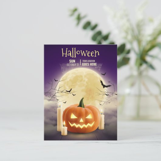 ハロウィン+ハロウィンのお化け屋敷パーティー シーズンポストカード (スタンド正面)