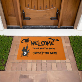 ハロウィン+ハロウィン+お化け屋敷+ウェルカム+ドアマット ドアマット