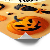 ハロウィン ハロウィン 楽しい お化け屋敷 ポスター (角)