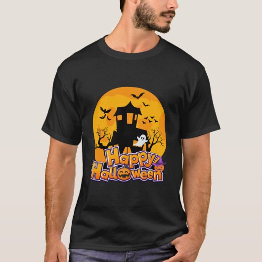 ハロウィン ハロウィーン お化け屋敷 月 Tシャツ (正面)
