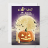 ハロウィン ハロウィーン パーティー お化け屋敷 編集可能 招待状 (正面)