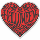 ハロウィン ハート ブラックハート 記念日 シール (正面)