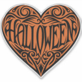 ハロウィン ハート ブラックハート 記念日 シール (正面)