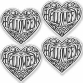 ハロウィン ハート ブラックハート 記念日 シール (正面)