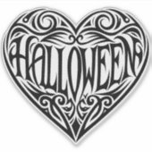 ハロウィン ハート ブラック ハート 記念日 シール (正面)