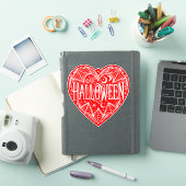ハロウィン ハート 赤いハートの形 ホリデー シール (iPadカバー)