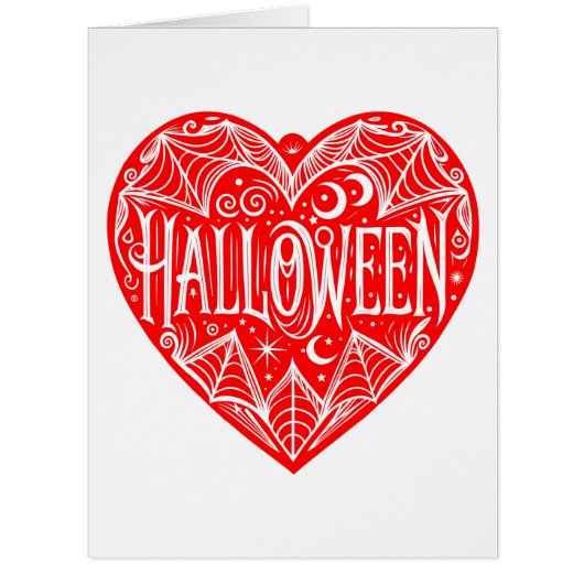 ハロウィン ハート 赤いハートの形 祝日 (正面)