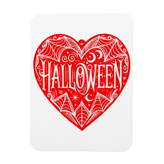 ハロウィン ハート 赤いハートの形 祝日 マグネット (縦)