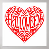 ハロウィン ハート, 赤いハート, 祝日 ポスター (正面)